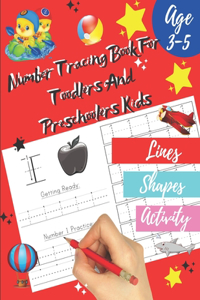 Number tracing Book For Toddlers And Preschoolers Kids Age 3-5