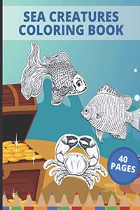 Sea Creatures Coloring Book