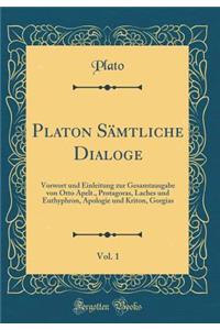 Platon Sämtliche Dialoge, Vol. 1