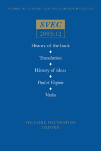 History of the book; Translation; History of ideas; Paul et Virginie; Varia