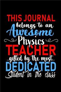 This Journal belongs to an Awesome Physics Teacher