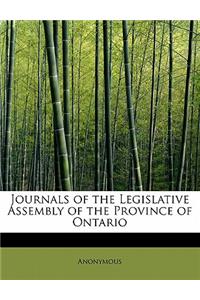 Journals of the Legislative Assembly of the Province of Ontario