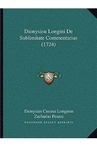 Dionysiou Longini De Sublimitate Commentarius (1724)