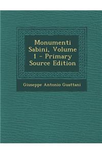 Monumenti Sabini, Volume 1