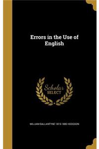 Errors in the Use of English