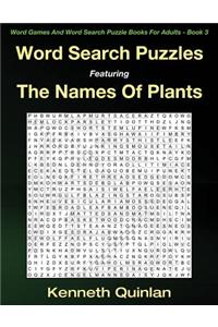 Word Search Puzzles Featuring The Names Of Plants