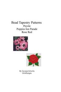 Bead Tapestry Patterns Peyote Poppies On Parade Rose Red