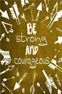 Chalkboard Journal - Be Strong and Courageous (Yellow)