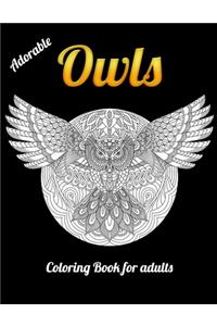 Adorable Owls Coloring Book for adults