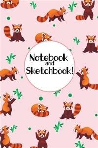 Red Panda Sketchbook and Notebook