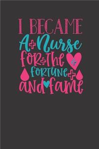 I became a nurse for the fortune and fame