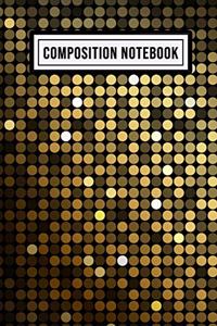 Gold Wide Ruled Composition Notebook