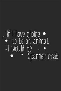 If I have choice to be an animal, I would be Spannercrab