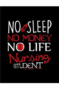No Sleep No Money No Life Nursing Student