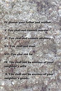 2020 Weekly Planner Religious Theme Last Seven Commandment Modern Stone