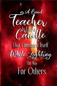 A Good Teacher Is Like a Candle that Consumes Itself While Lighting the Way for Others