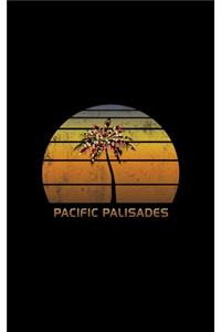 Pacific Palisades: Christmas Notebook With Retro California Sunset Holiday Palm Tree Design. Vintage Soft Cover Travel Journal Diary With Lined Wide Ruled Paper.