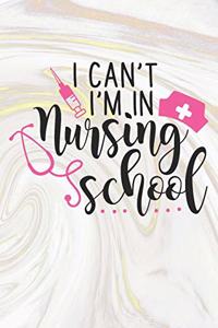 I Can't I'm In Nursing School