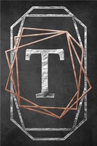 Chalkboard Foiling Minimalist Letter Notebook - T