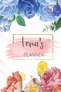 Lena's Planner: Monthly Planner 3 Years January - December 2020-2022 - Monthly View - Calendar Views Floral Cover - Sunday start