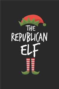 Funny Republican Elf Christmas Notebook Gift