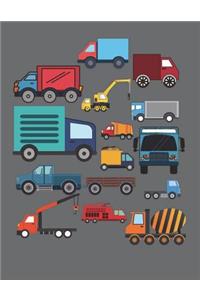 Trucks Notebook - College Ruled