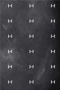 Monogram H Pattern 2019 Weekly Planner Monogram H Chalkboard 134 Pages
