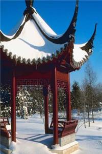 2019 Daily Planner Winter Theme Snow Covered Pagoda 384 Pages