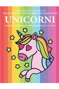 Libro da colorare per bambini di 4-5 anni (Unicorni)