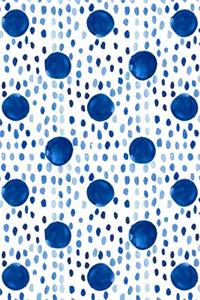 Journal Notebook Indigo Blue Ink Spots and Dots