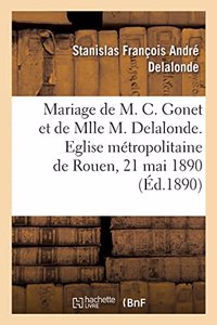 Mariage de M. Charles Gonet Et de Mlle Marie Delalonde, Allocution