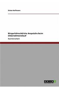 Bürgerlichrechtliche Ansprüche beim Unternehmenskauf