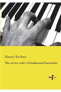 The correct order of fundamental harmonies