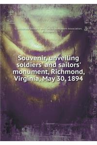 Souvenir, unveiling soldiers' and sailors' monument, Richmond, Virginia, May 30, 1894