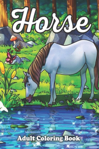 Horse Adult Coloring Book