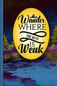 Wander Where The Wi-Fi Is Weak Black Paper Book For Passwords: Small and Discrete Keeper For Storing All Your Online Login Information