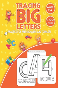 Tracing Big Letter Practice for Preschoolers and Toddlers Ages 2-4