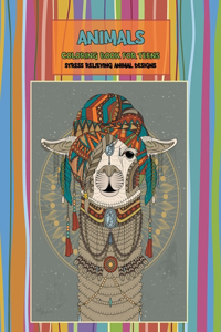 Animals Coloring Book for Teens - Stress Relieving Animal Designs