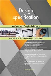 Design specification A Clear and Concise Reference