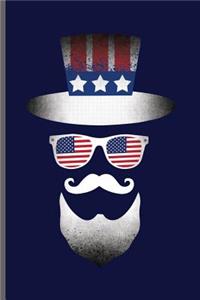 USA Hat Glasses And Mustache