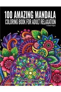 100 AMAZING Mandala Coloring Book for Adult Relaxation