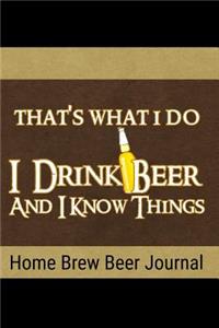 Home Brew Beer Journal