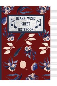 Blank Music Sheet Notebook