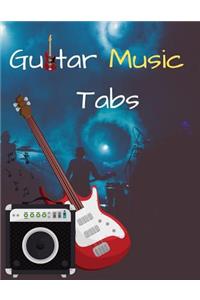 Guitar Music Tabs: 8.5inx11in 100 Pages