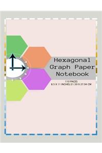 Hexagonal Graph Paper Notebook, 110 pages 8.5 x 11 inches, 21.59 x 27.94 cm