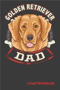 Golden Retriever Dad Lined Notebook