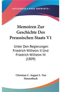 Memoiren Zur Geschichte Des Preussischen Staats V1