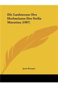 Laubmosse Des Herbariums Des Stella Matutina (1907)