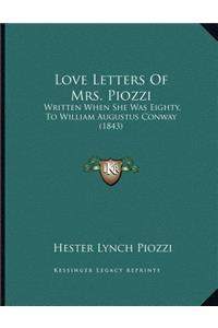 Love Letters Of Mrs. Piozzi