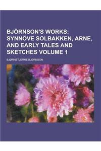 Bjornson's Works Volume 1